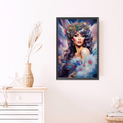 Angel Girl - Full AB Round Drill Diamond Painting 40*60CM