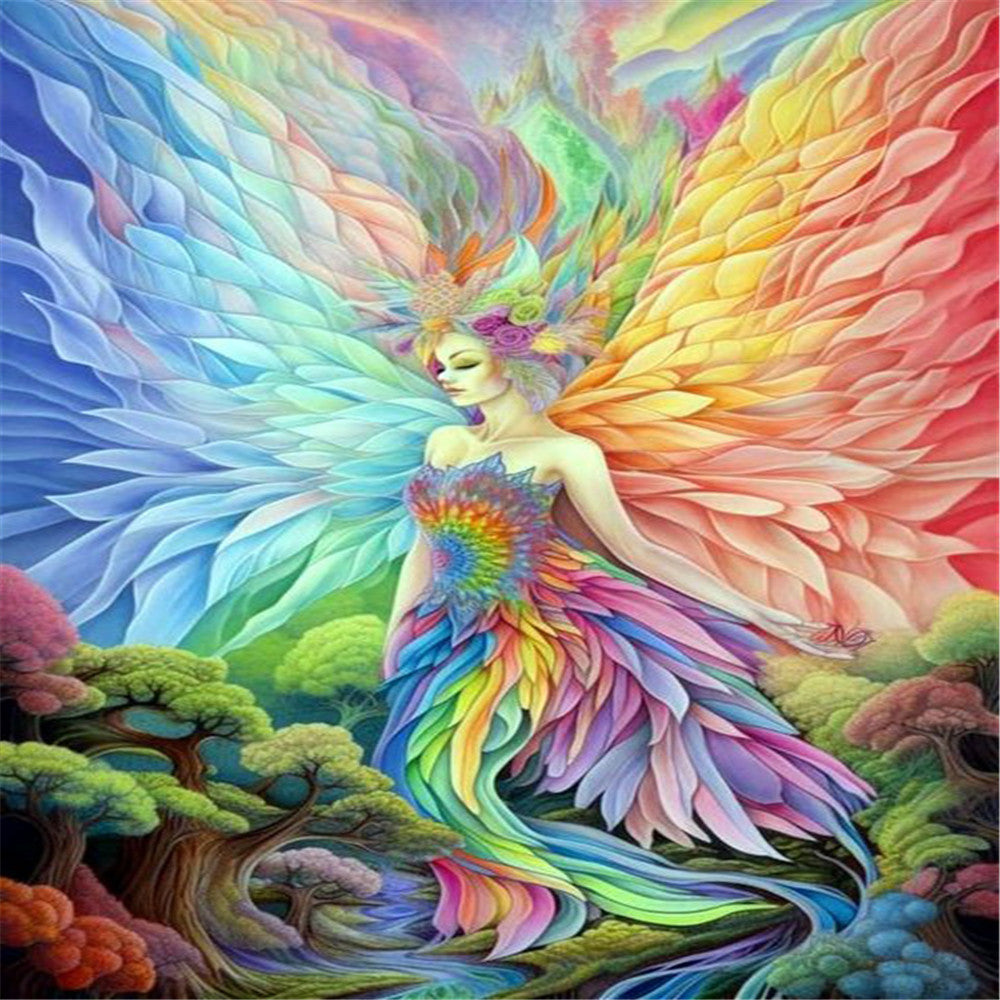 Colored Wings - Full AB Round Drill Diamond Painting 40*60CM