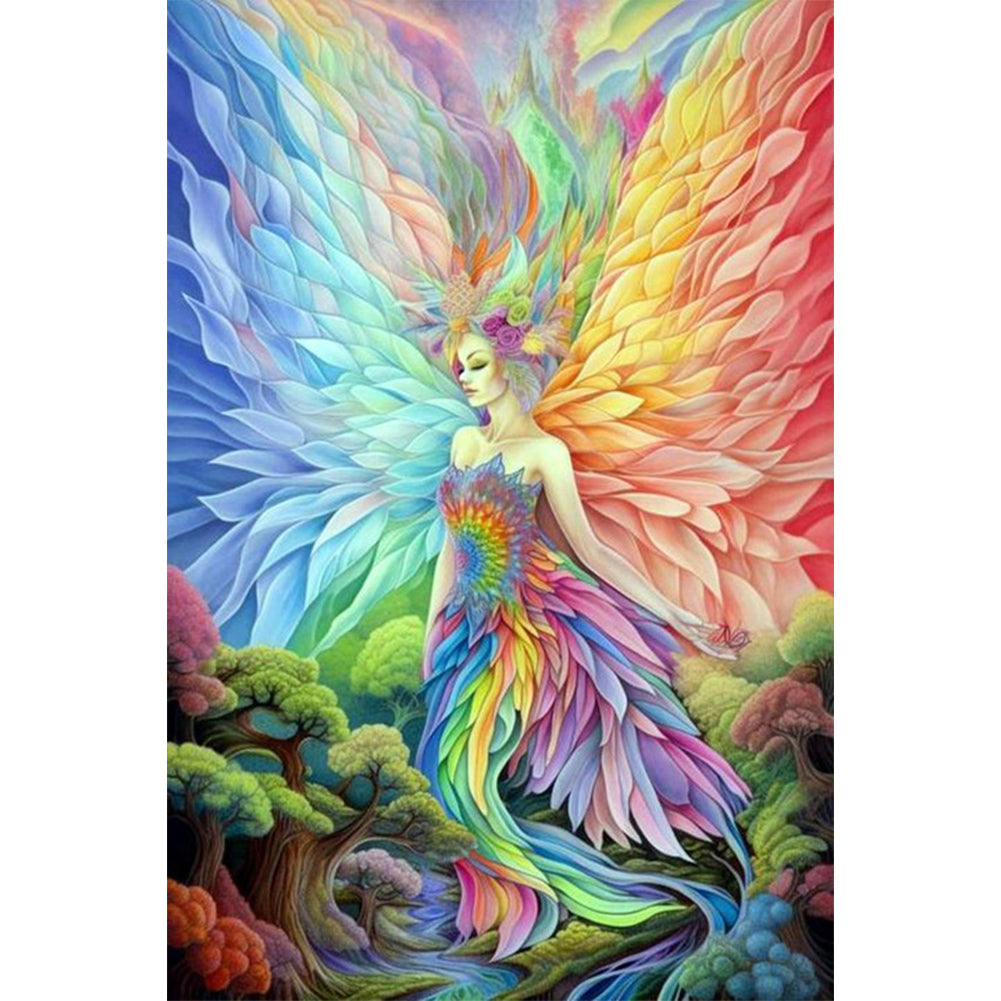 Colored Wings - Full AB Round Drill Diamond Painting 40*60CM