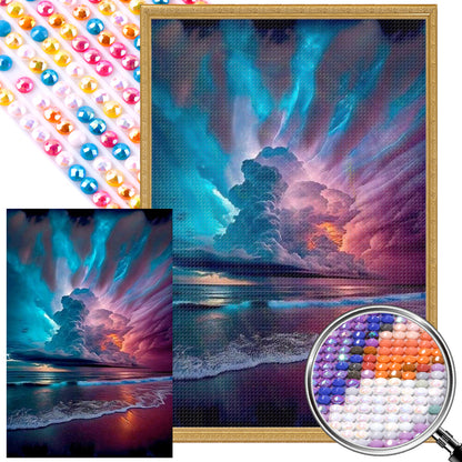 Beach Sky - Full AB Round Drill Diamond Painting 40*60CM