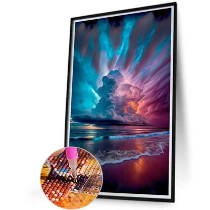 Beach Sky - Full AB Round Drill Diamond Painting 40*60CM