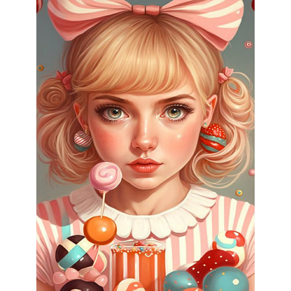 Candy Girl - Full Round Drill Diamond Painting 30*40CM