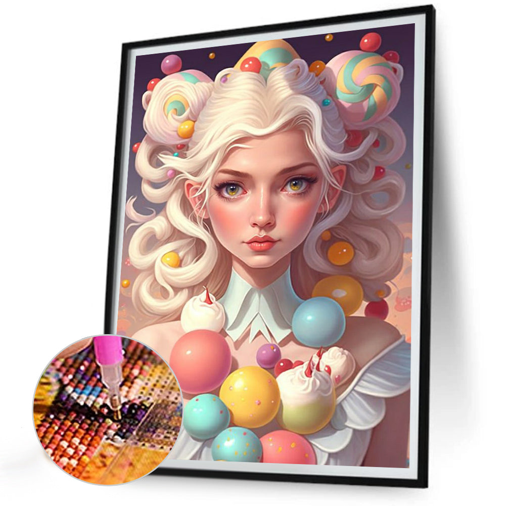 Candy Girl - Full Round Drill Diamond Painting 30*40CM