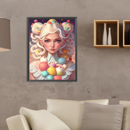 Candy Girl - Full Round Drill Diamond Painting 30*40CM