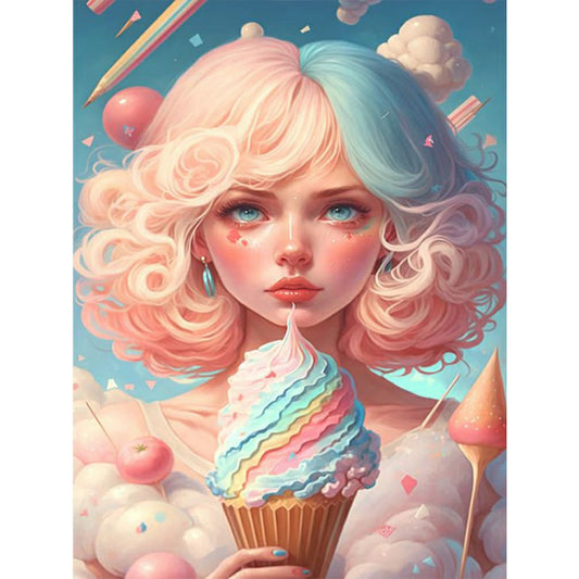 Candy Girl - Full Round Drill Diamond Painting 30*40CM