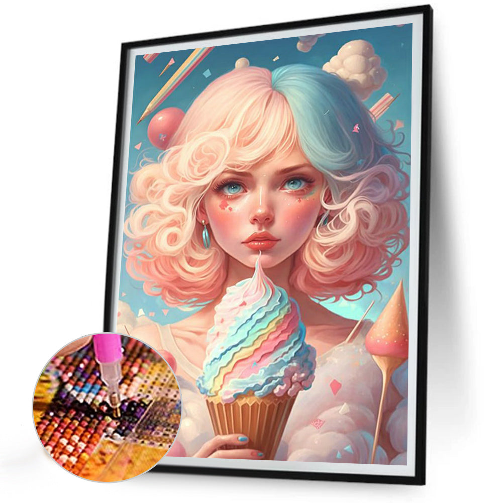 Candy Girl - Full Round Drill Diamond Painting 30*40CM