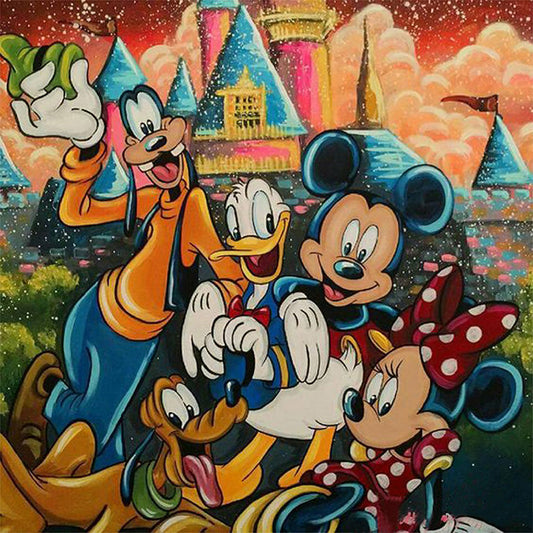 Mickey Mouse Donald Duck - Full Round Drill Diamond Painting 40*40CM