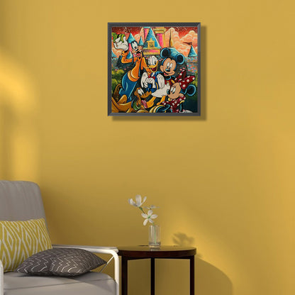 Mickey Mouse Donald Duck - Full Round Drill Diamond Painting 40*40CM