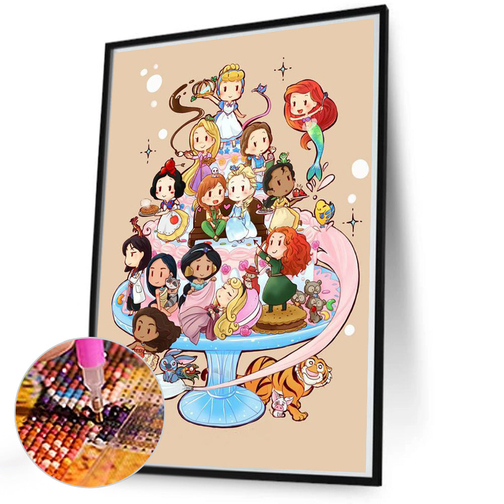 Disney Princess - Full Round Drill Diamond Painting 50*70CM