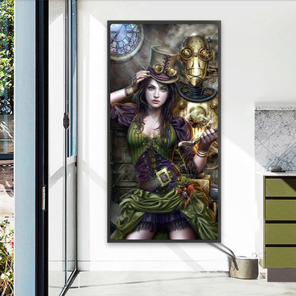 Female Mechanic - Full AB Round Drill Diamond Painting 40*80CM