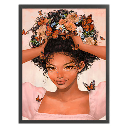 Flower Girl - 11CT Stamped Cross Stitch 50*65CM