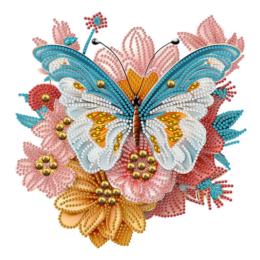 Garden Butterfly -  Special Shaped Drill Diamond Painting 30*30CM