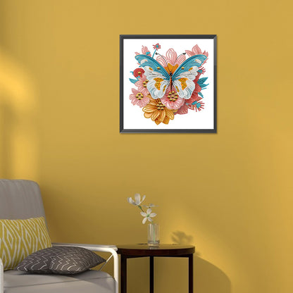 Garden Butterfly -  Special Shaped Drill Diamond Painting 30*30CM