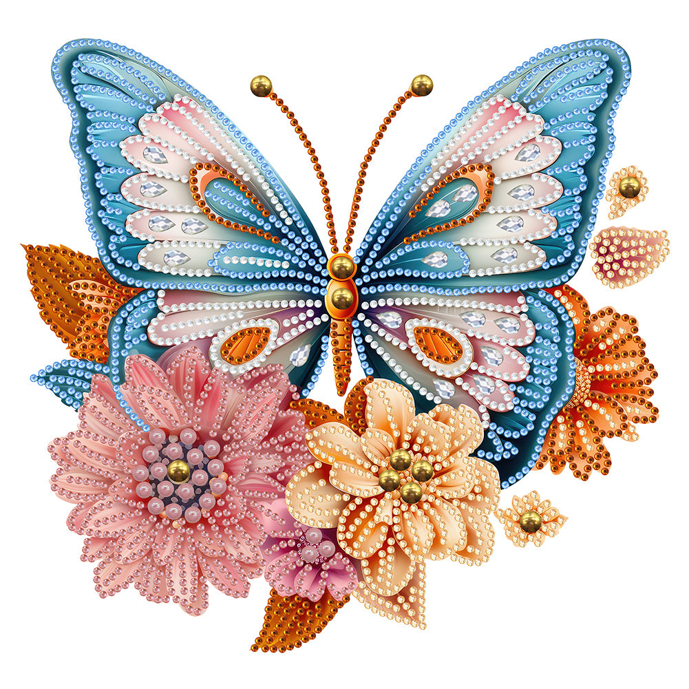 Garden Butterfly -  Special Shaped Drill Diamond Painting 30*30CM