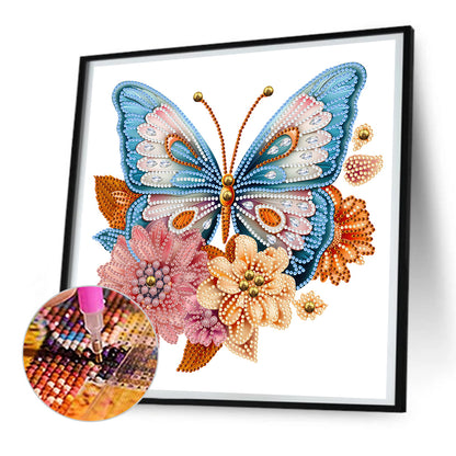 Garden Butterfly -  Special Shaped Drill Diamond Painting 30*30CM