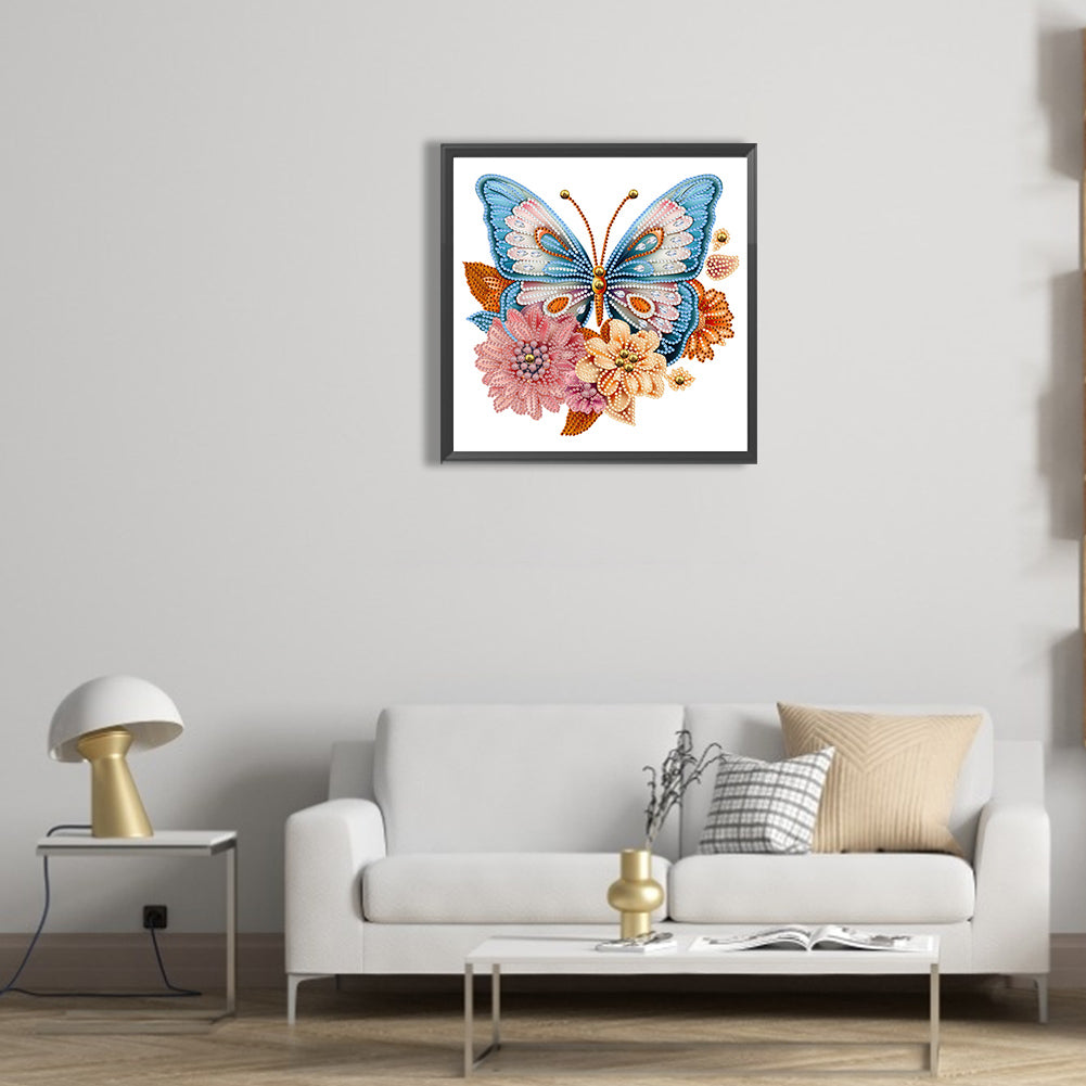 Garden Butterfly -  Special Shaped Drill Diamond Painting 30*30CM