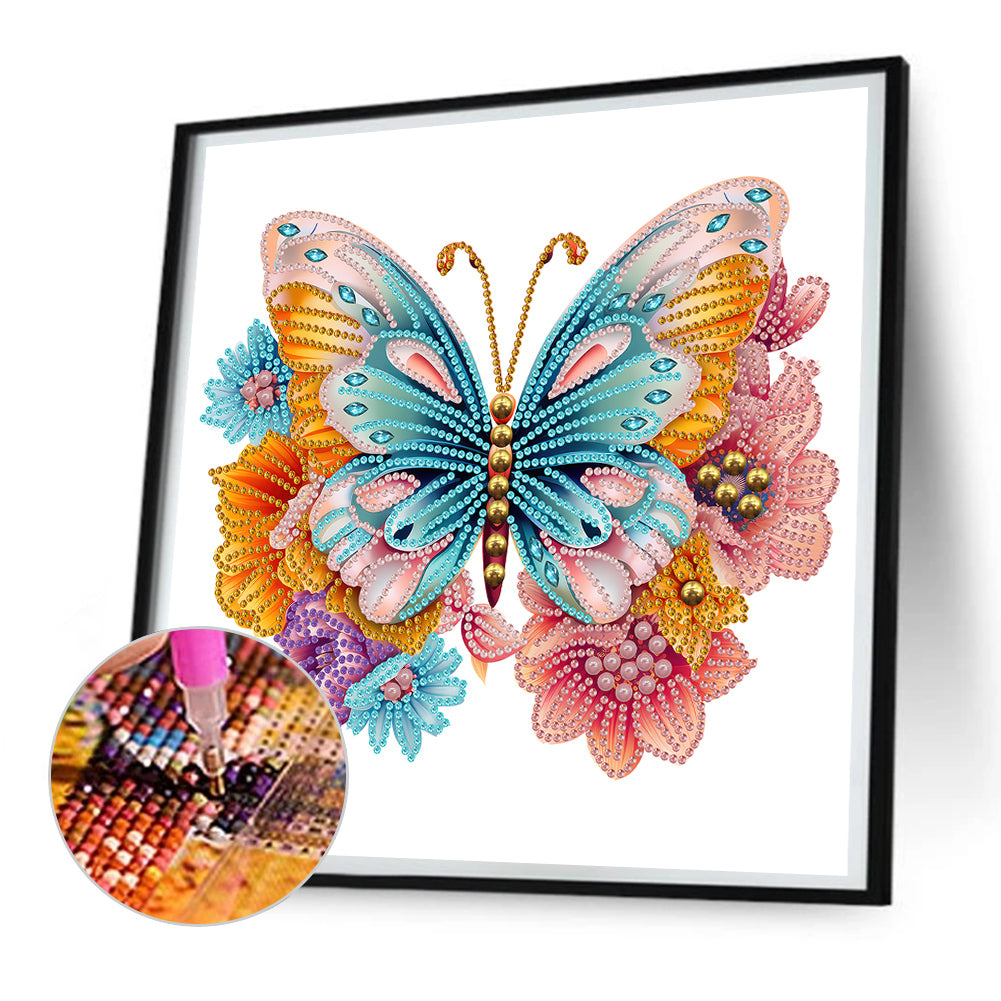 Garden Butterfly -  Special Shaped Drill Diamond Painting 30*30CM