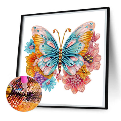 Garden Butterfly -  Special Shaped Drill Diamond Painting 30*30CM