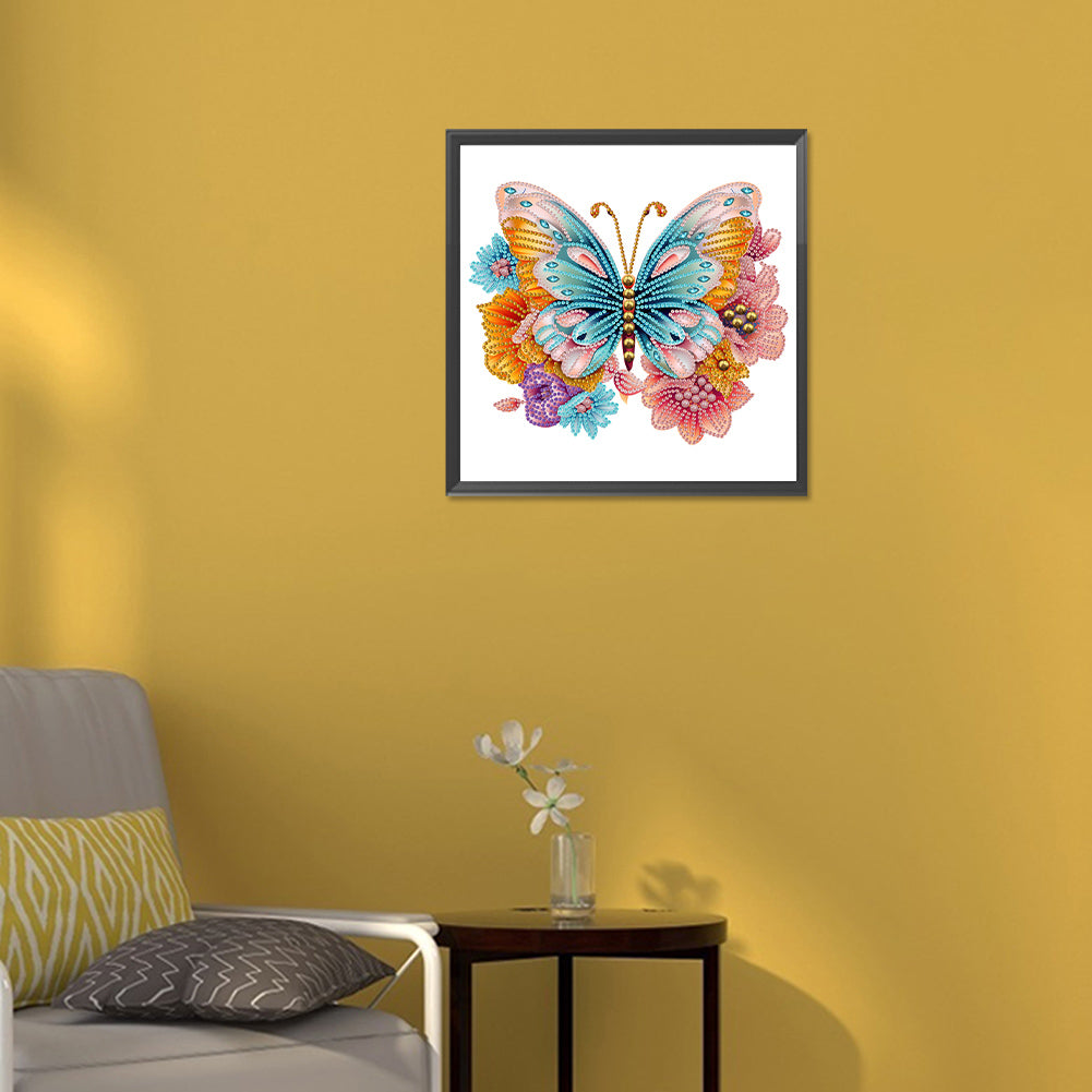 Garden Butterfly -  Special Shaped Drill Diamond Painting 30*30CM