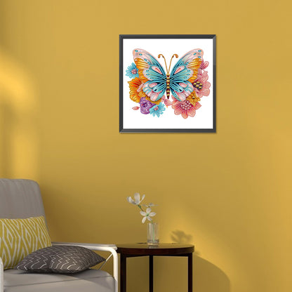 Garden Butterfly -  Special Shaped Drill Diamond Painting 30*30CM