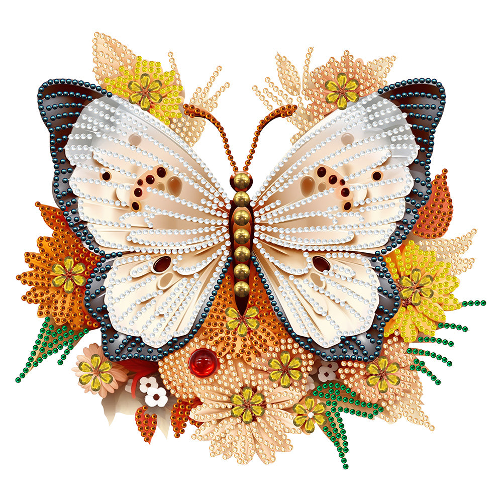 Garden Butterfly -  Special Shaped Drill Diamond Painting 30*30CM