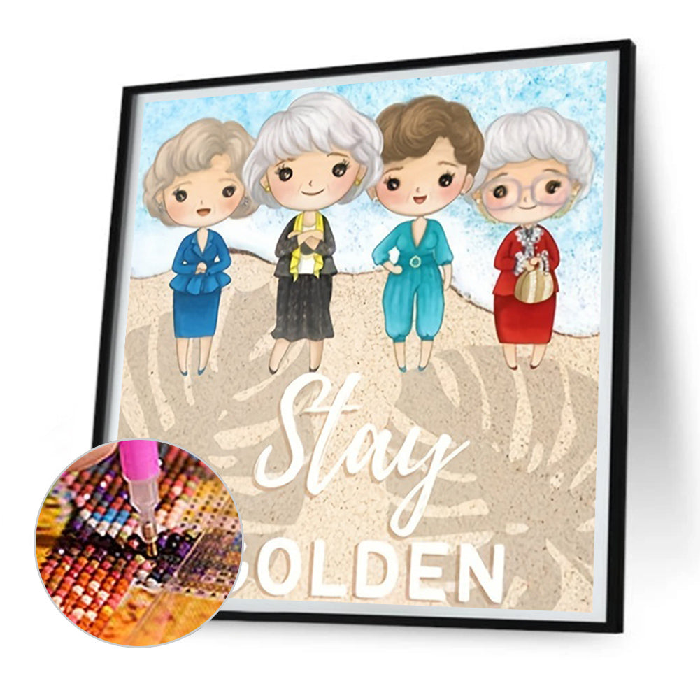 Sisterhood - Full Round Drill Diamond Painting 30*30CM