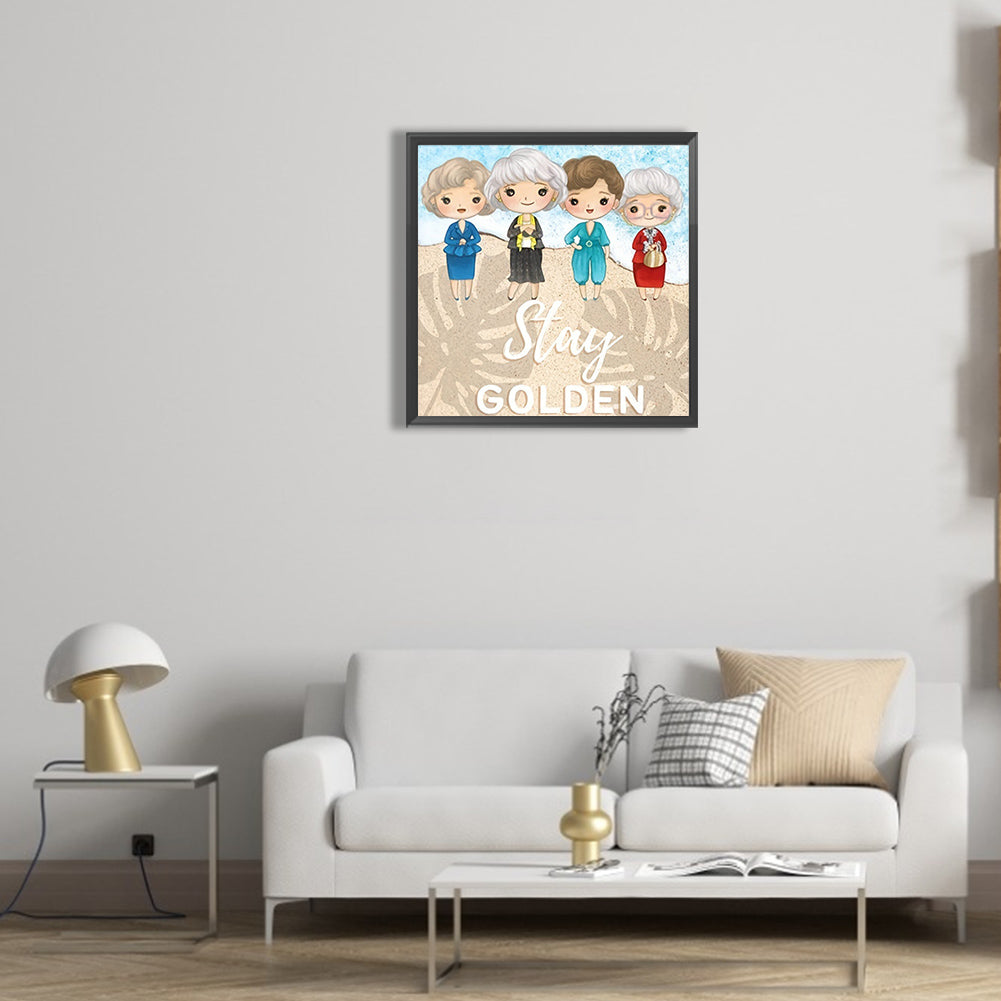 Sisterhood - Full Round Drill Diamond Painting 30*30CM