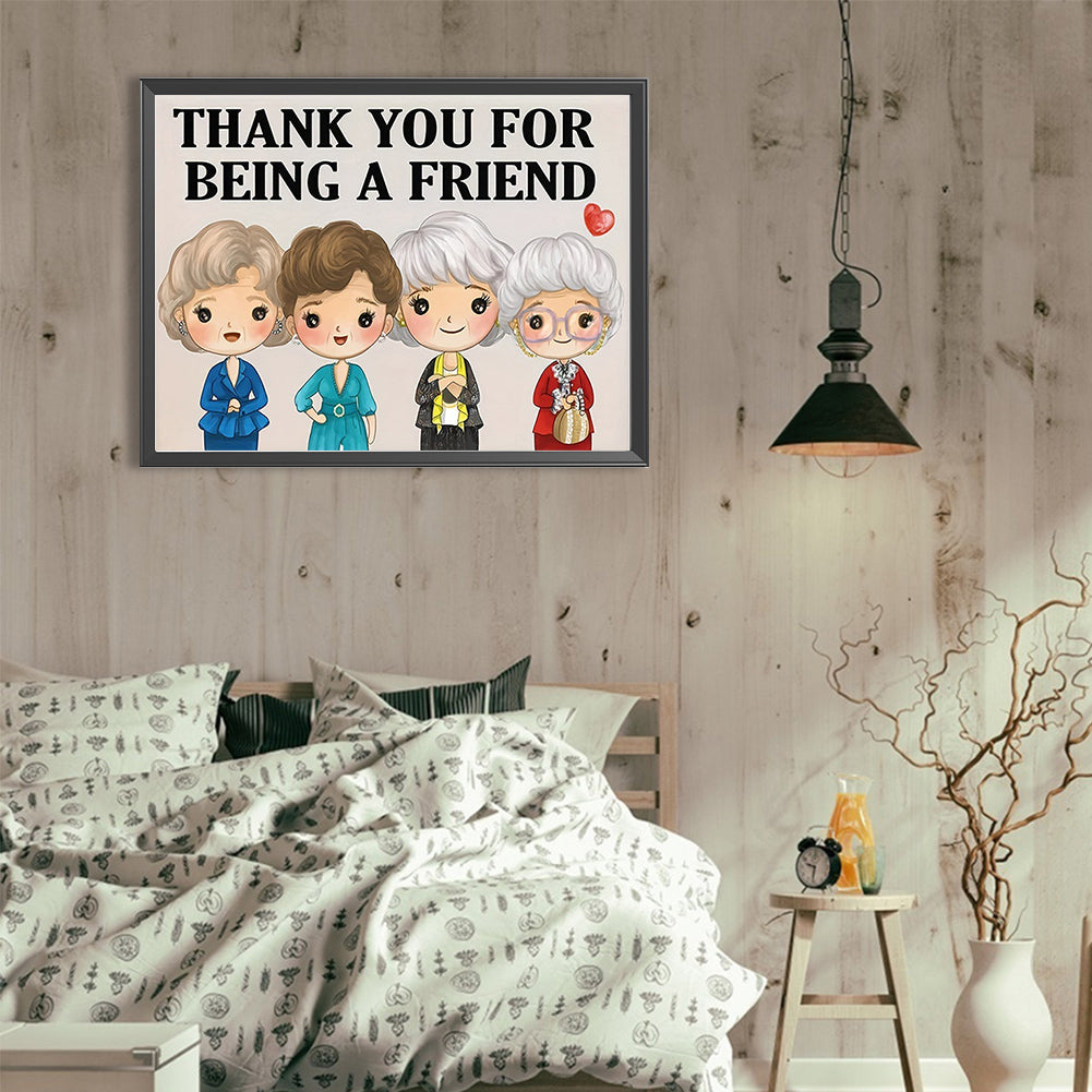 Sisterhood - Full Round Drill Diamond Painting 40*30CM