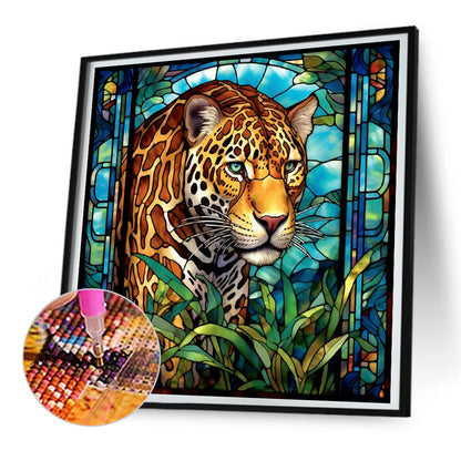 Jungle Leopard - Full Round Drill Diamond Painting 30*30CM