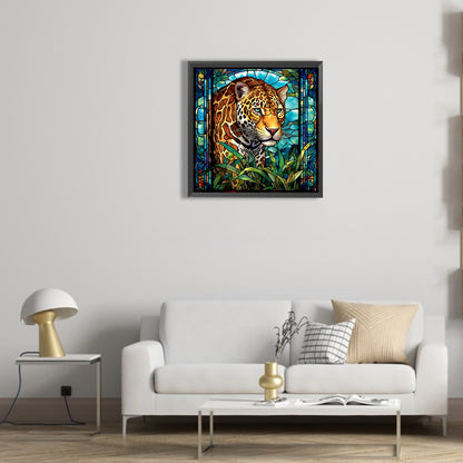 Jungle Leopard - Full Round Drill Diamond Painting 30*30CM