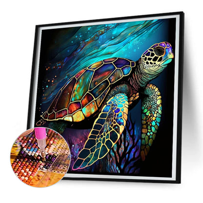 Sea Turtle - Full Round Drill Diamond Painting 30*30CM