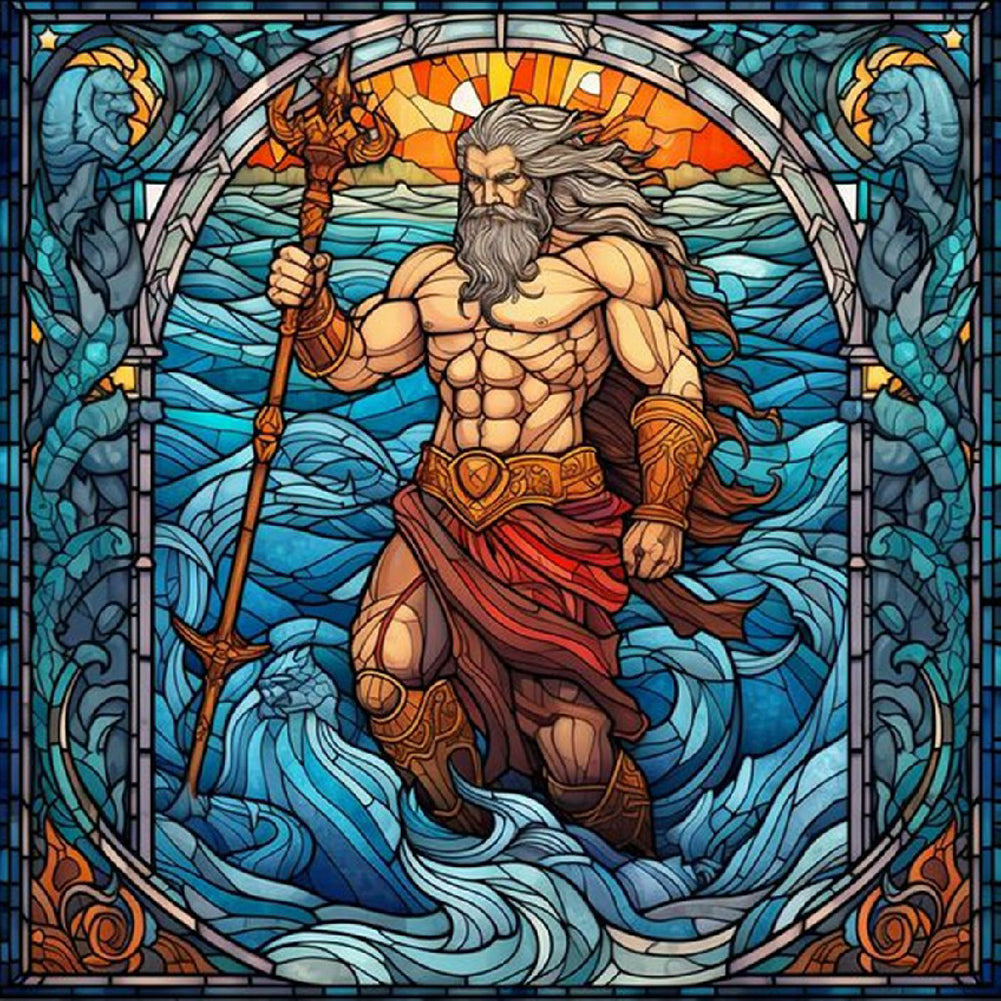 Sea King And Bull Demon King - Full Round Drill Diamond Painting 30*30CM