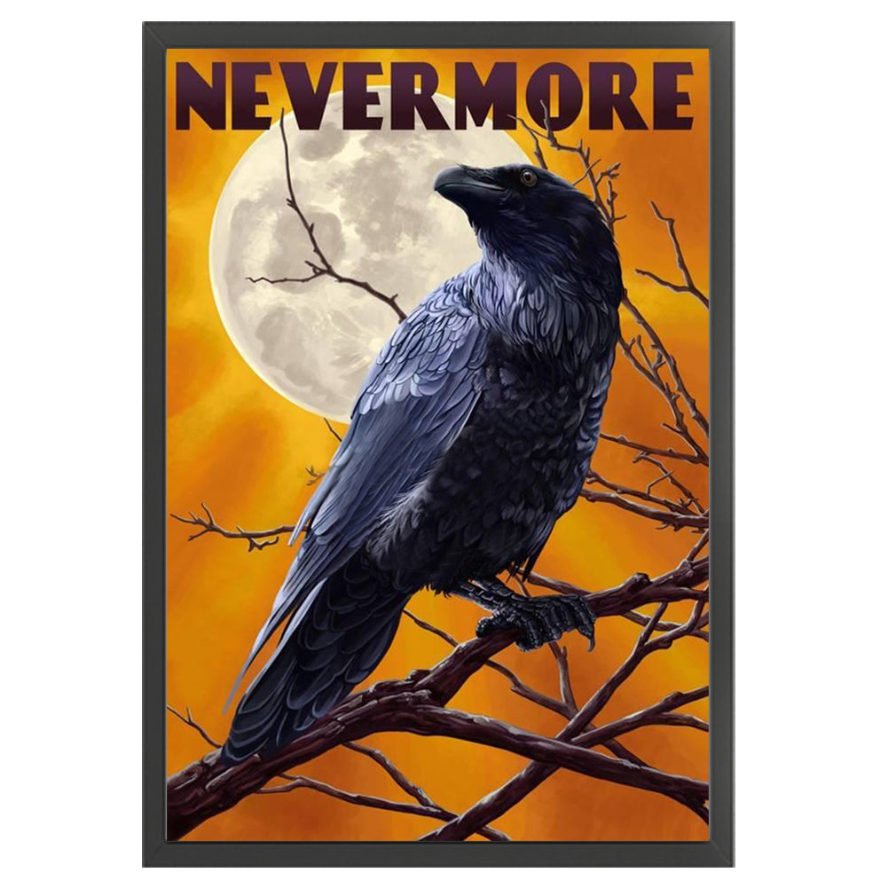 Poster Crow - 11CT Stamped Cross Stitch 40*60CM