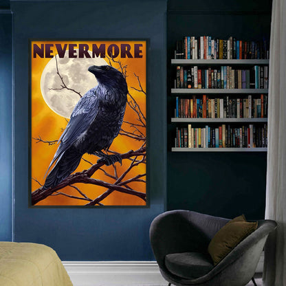 Poster Crow - 11CT Stamped Cross Stitch 40*60CM