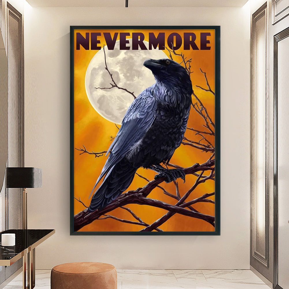 Poster Crow - 11CT Stamped Cross Stitch 40*60CM