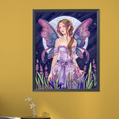 Butterfly Girl - Full AB Round Drill Diamond Painting 40*50CM