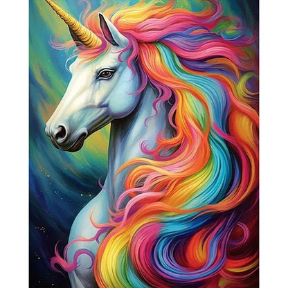 Rainbow Unicorn - Full AB Round Drill Diamond Painting 40*50CM
