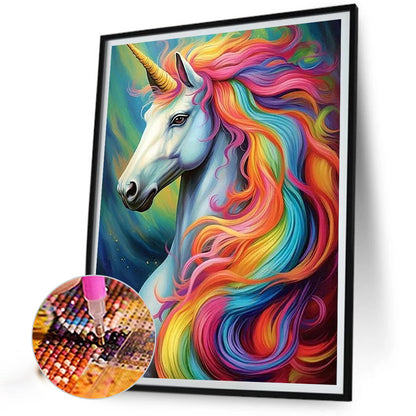 Rainbow Unicorn - Full AB Round Drill Diamond Painting 40*50CM