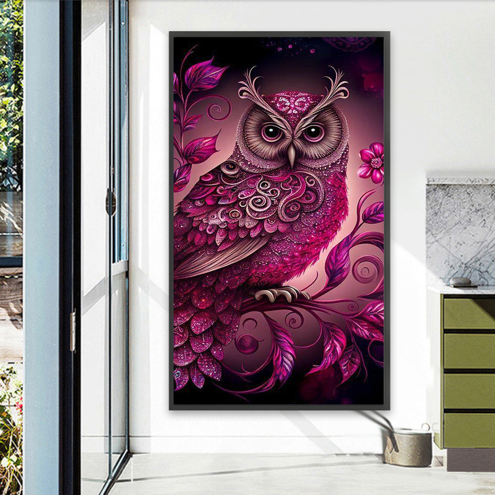 Owl - Full AB Round Drill Diamond Painting 40*70CM