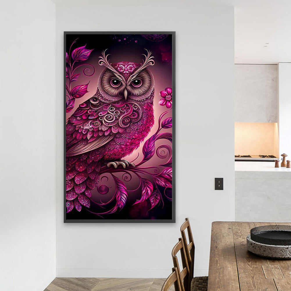 Owl - Full AB Round Drill Diamond Painting 40*70CM