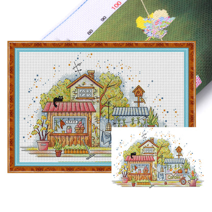 Garden - 14CT Stamped Cross Stitch 47*32CM(Joy Sunday)