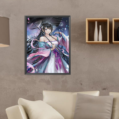 Girl - Full Round Drill Diamond Painting 30*40CM