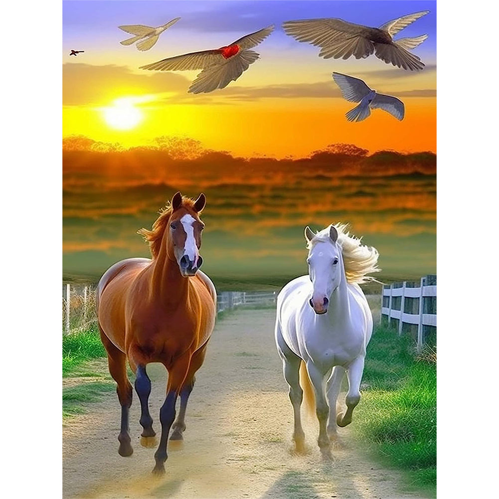 Horse - Full Round Drill Diamond Painting 30*40CM