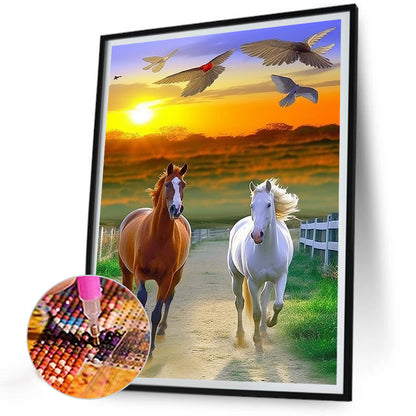 Horse - Full Round Drill Diamond Painting 30*40CM
