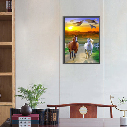 Horse - Full Round Drill Diamond Painting 30*40CM