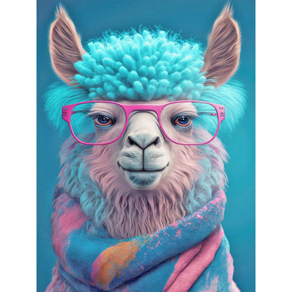Goat With Glasses - Full Round Drill Diamond Painting 30*40CM