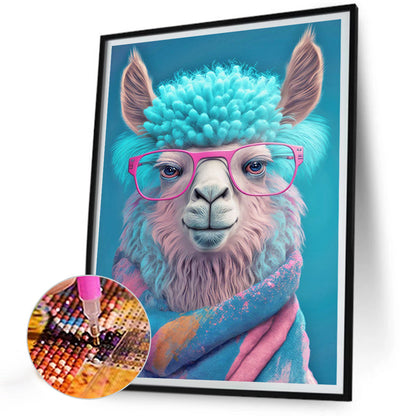 Goat With Glasses - Full Round Drill Diamond Painting 30*40CM