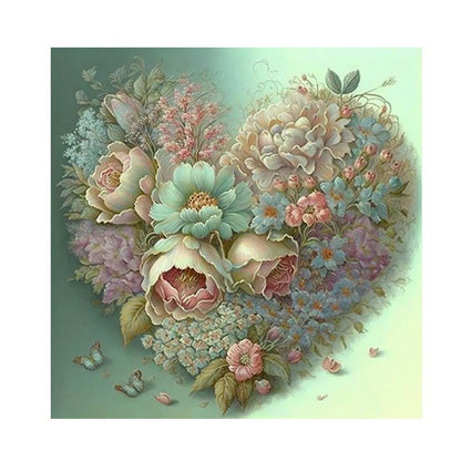 Heart Bouquet - Full Round Drill Diamond Painting 40*40CM