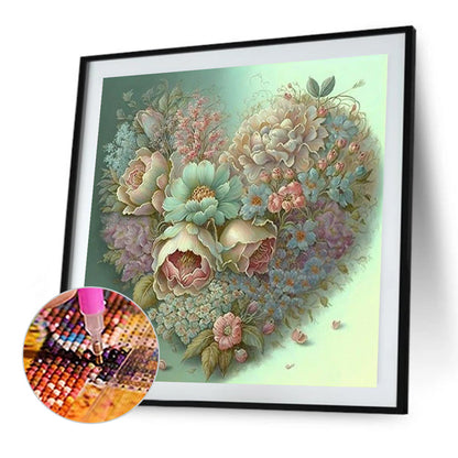 Heart Bouquet - Full Round Drill Diamond Painting 40*40CM