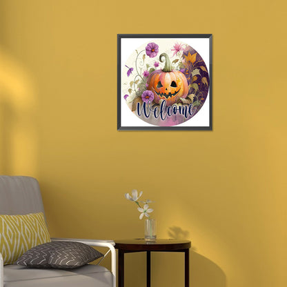 Autumn Pumpkin Medallion Painting - Full Round Drill Diamond Painting 30*30CM